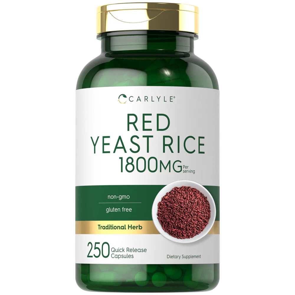Carlyle Nutritionals Red Yeast Rice 1800mg per serving | 250 Capsules