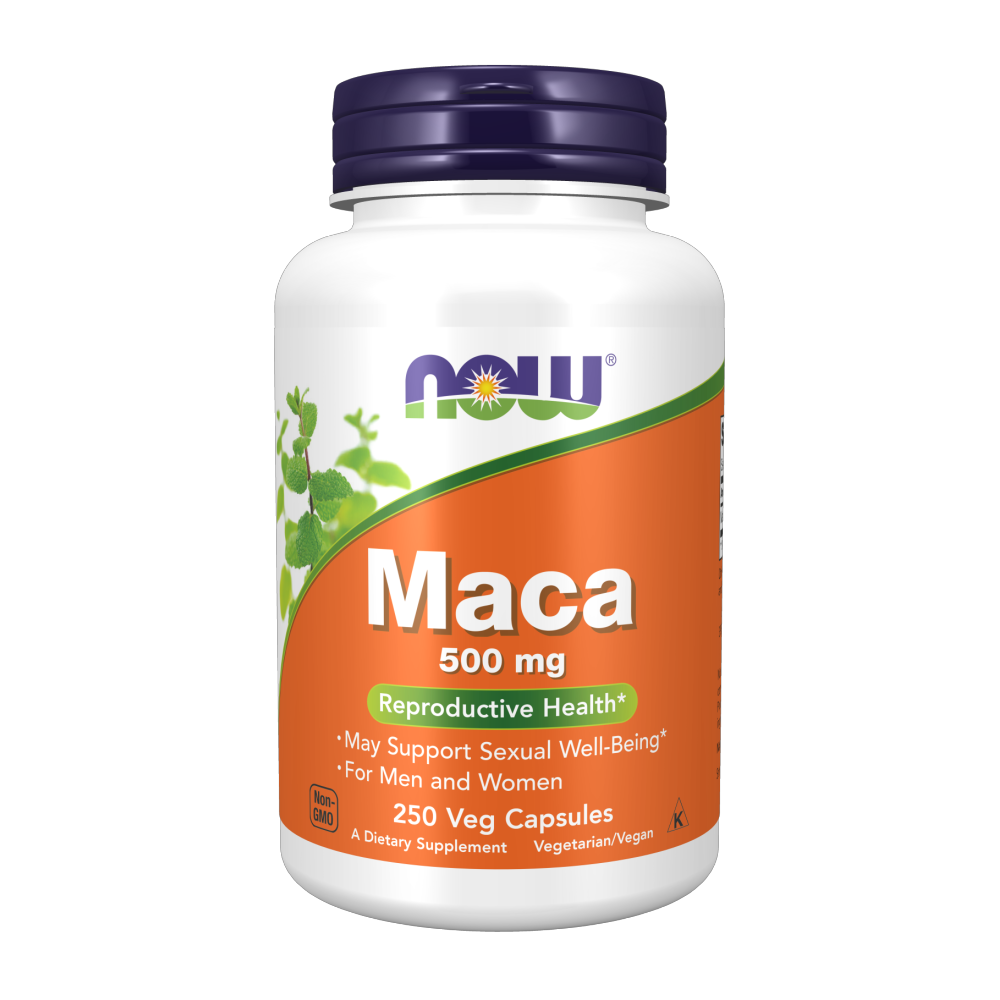 NOW Foods Maca 500mg - 250 Veg Capsules | Reproductive Health & Sexual Well-Being