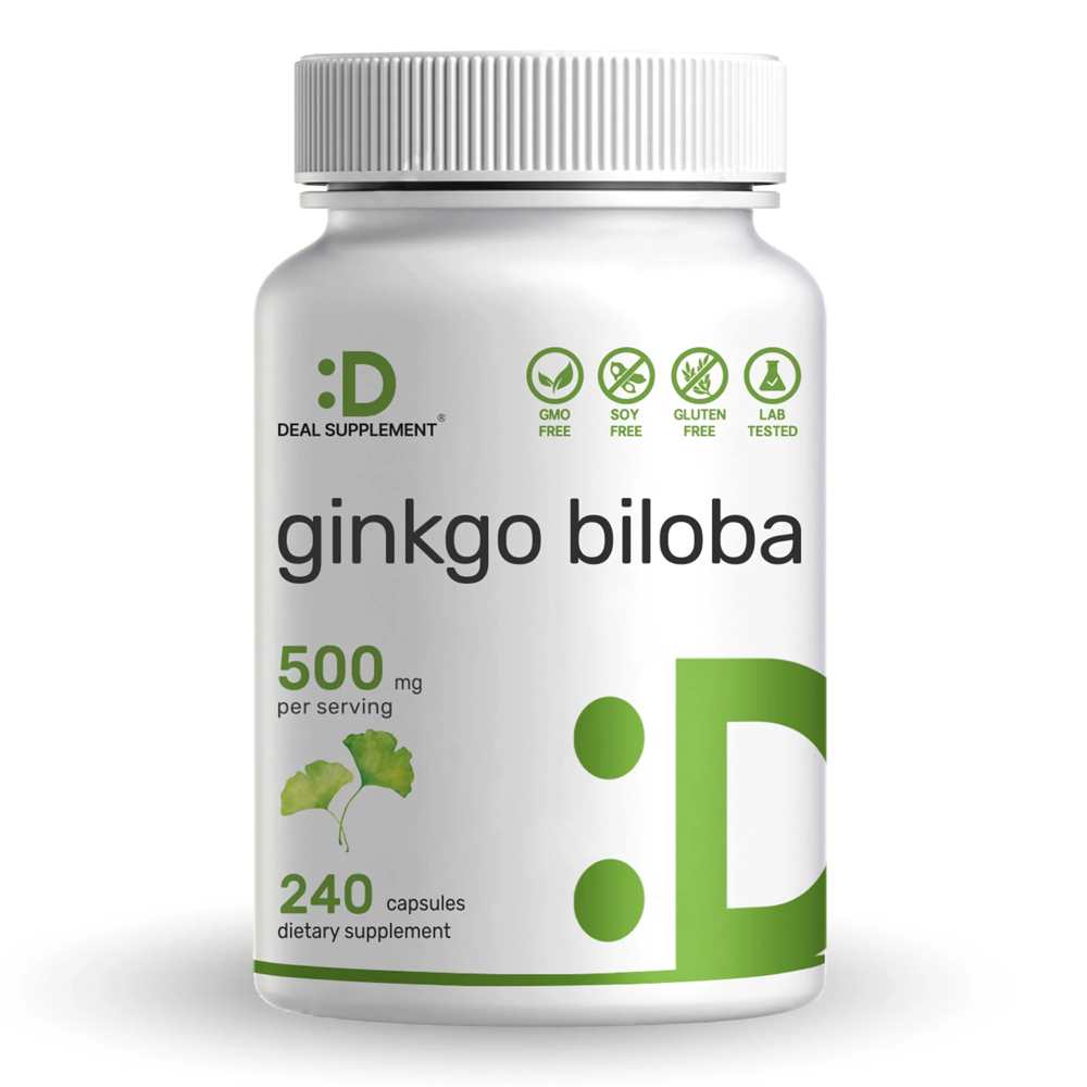 Deal Supplement Ginkgo Biloba 500mg Per Serving, 240 Capsules