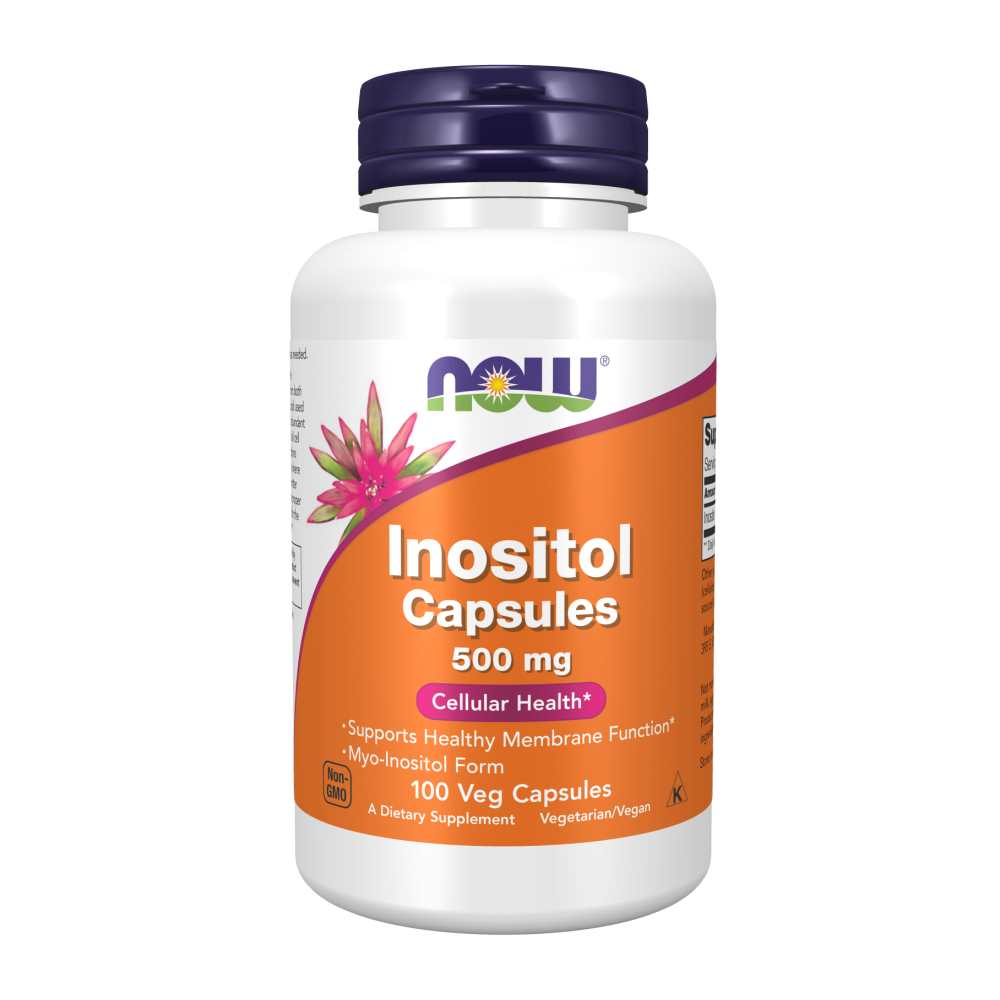 Now Foods Inositol Capsules 500 Mg – Myo-Inositol for Cellular & Membrane Health – 100 Veg Capsules