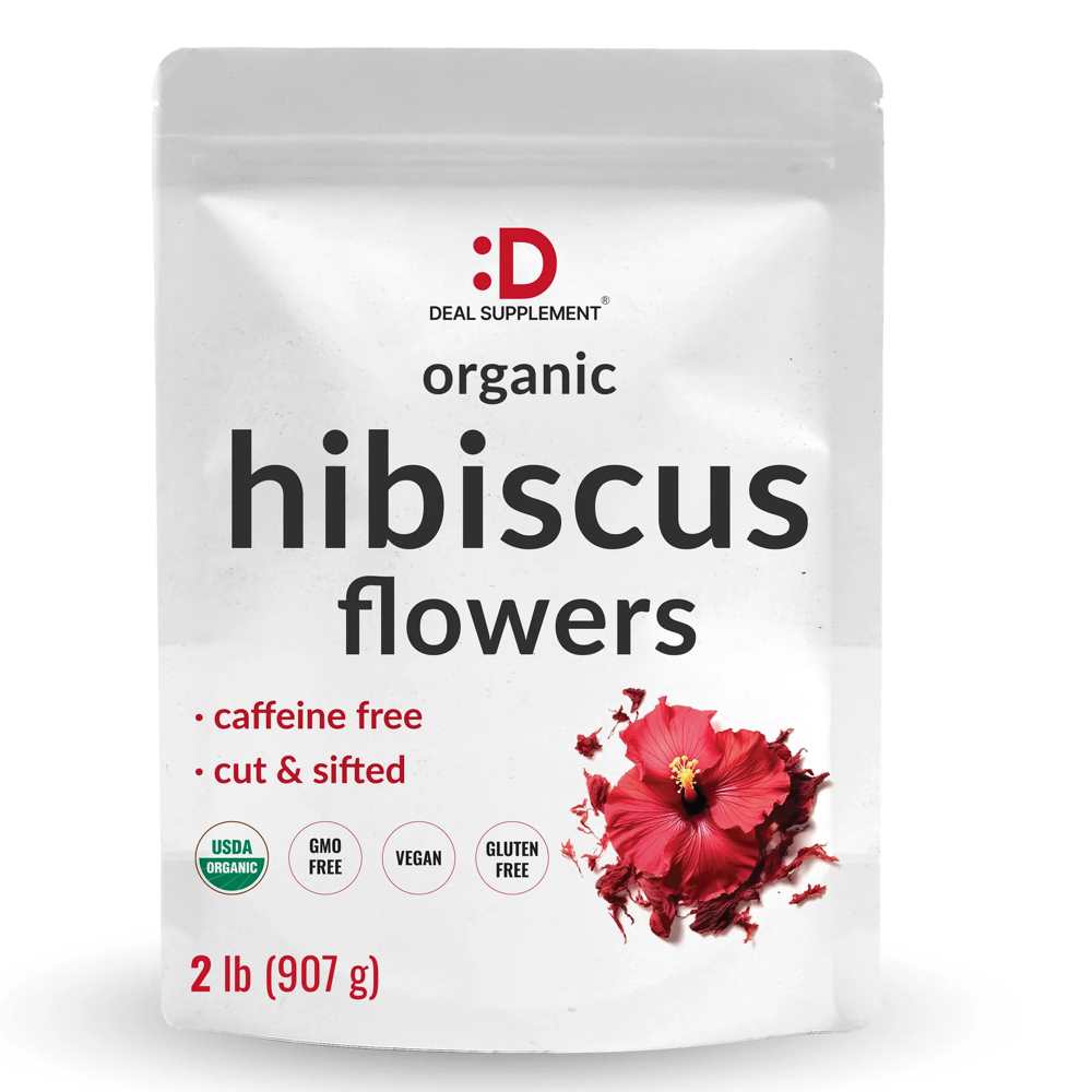 Deal Supplement Dried Organic Hibiscus Flowers, 2 Pounds