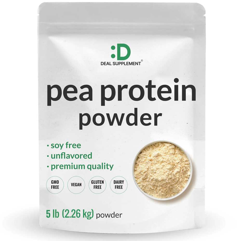 Deal Supplement Unflavored Pea Protein Powder, 5lbs