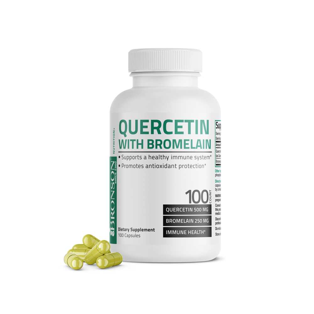 Bronson Vitamins Quercetin & Bromelain - 100 Capsules
