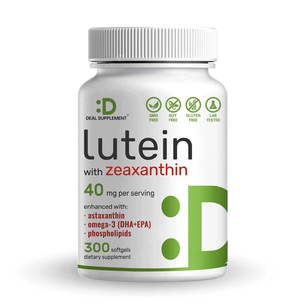 Deal Supplement Lutein and Zeaxanthin , 40mg Per Serving, 300 Softgels