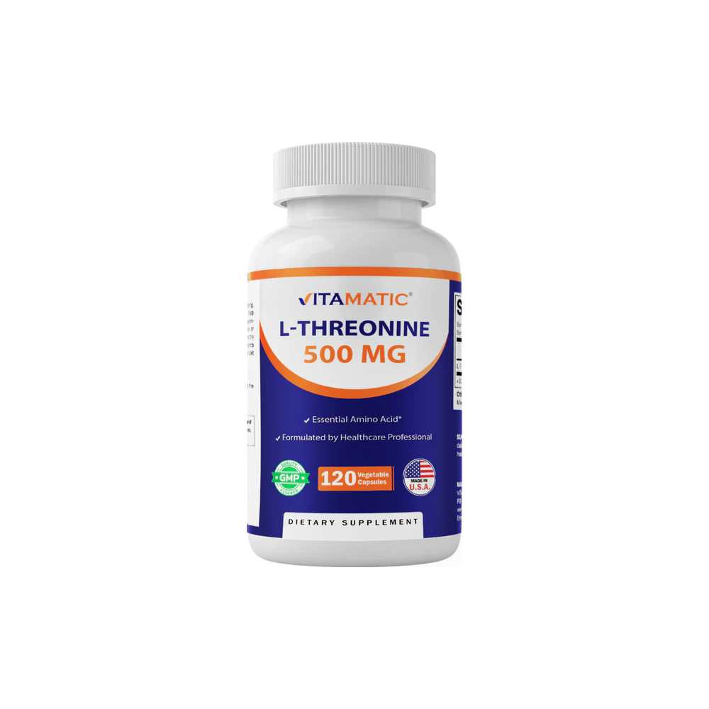 Vitamatic L-Threonine 500 mg - 120 Vegetable Capsules