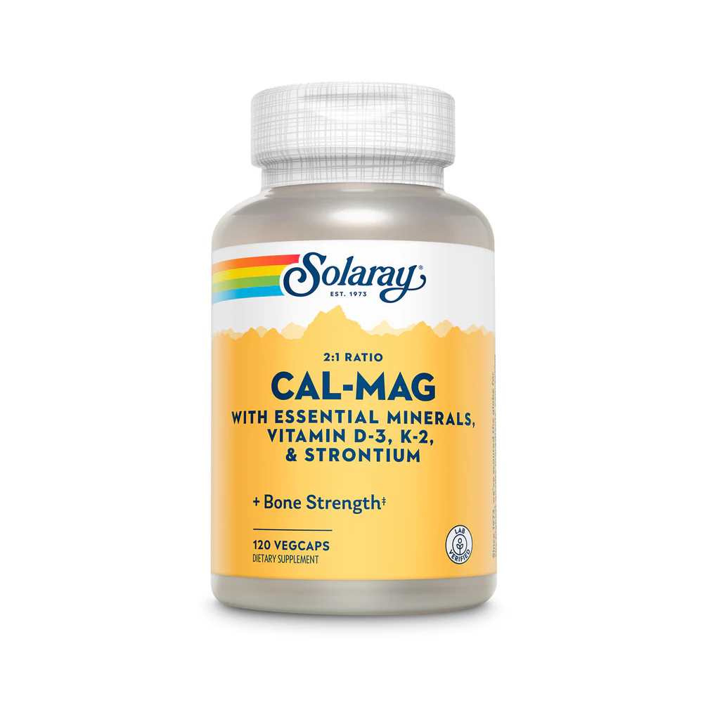 Solaray Cal-Mag Strontium W/d-3 & K-2 120 Caps