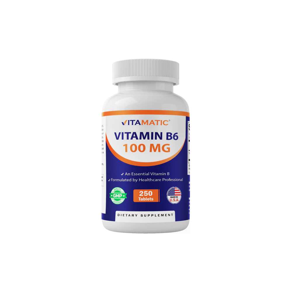 Vitamatic Vitamin B6 100 mg - 250 Tablets
