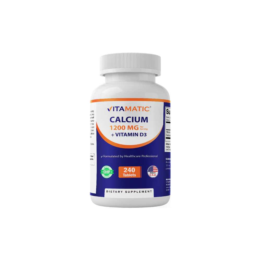 Vitamatic Calcium 1200mg with Vitamin D3 2000 IU (50mcg) – 240 Tablets