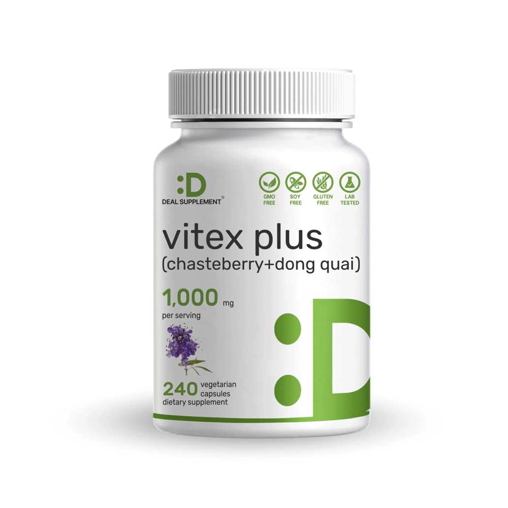 Deal Supplement Vitex Plus for Women 1000mg 240 Veggie Capsules