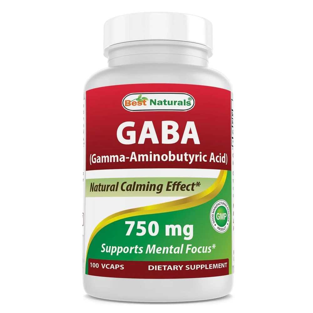 Best Naturals Gaba 750 mg 100 Vegetarian Capsules
