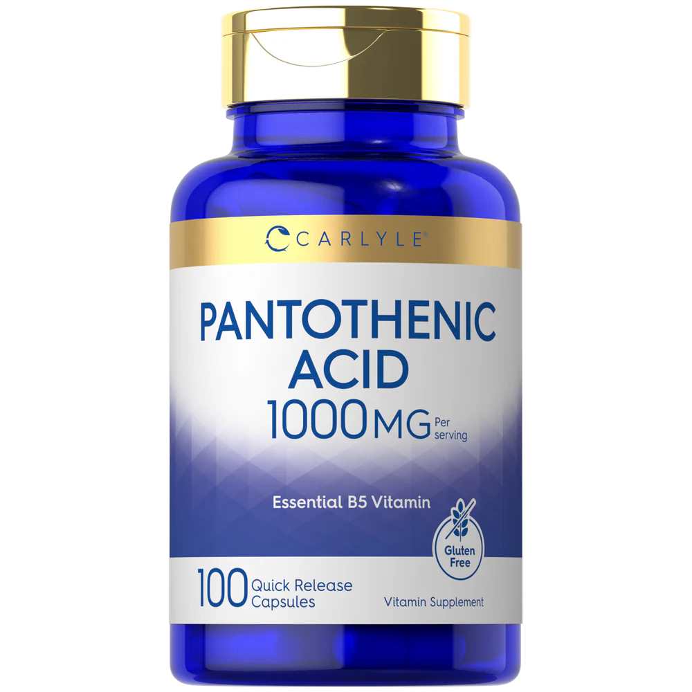 Carlyle Nutritionals Pantothenic Acid 1000mg per serving | 100 Capsules