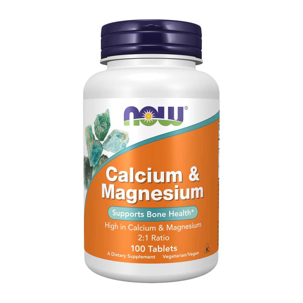 Now Foods Calcium & Magnesium – Bone Health Support – 2:1 Ratio – 100 Tablets