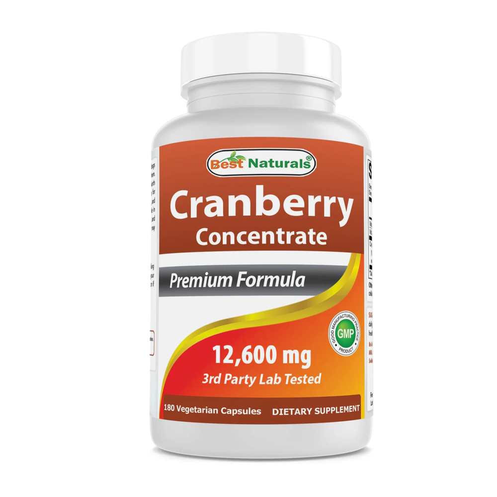 Best Naturals Cranberry Concentrate 12600 mg 180 Vegetarian Capsules
