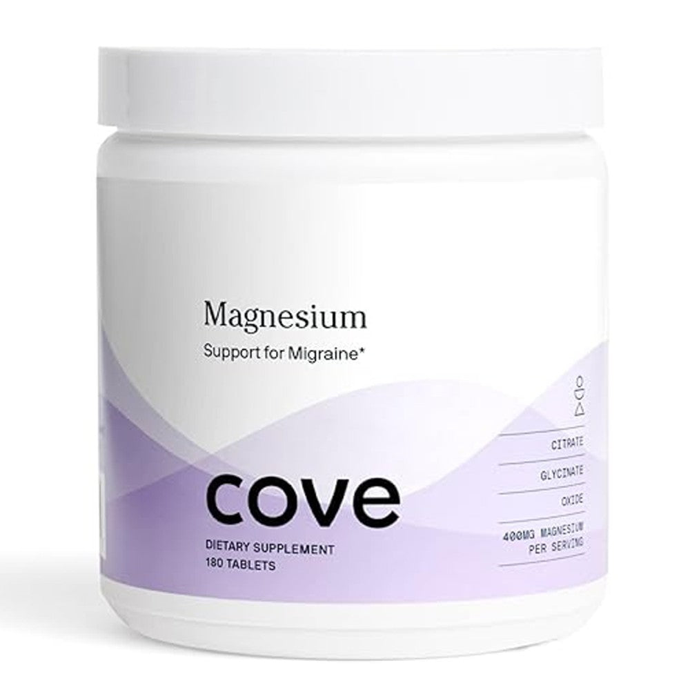 Cove Magnesium Support – Migraine Relief & Wellness Supplement (180 Tablets)