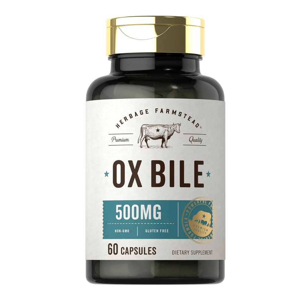 Herbage Farmstead Ox Bile 500mg | 60 Capsules