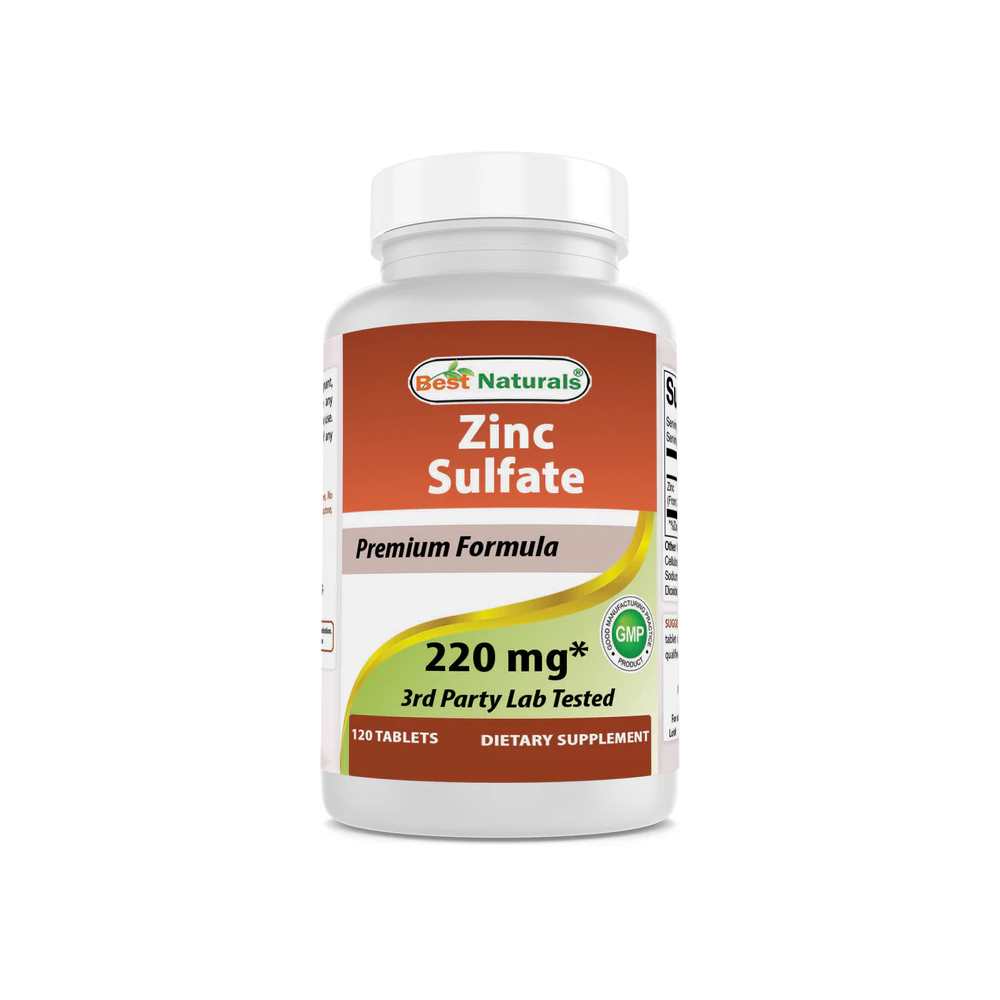 Best Naturals Zinc Sulfate 220 mg 120 Tablets