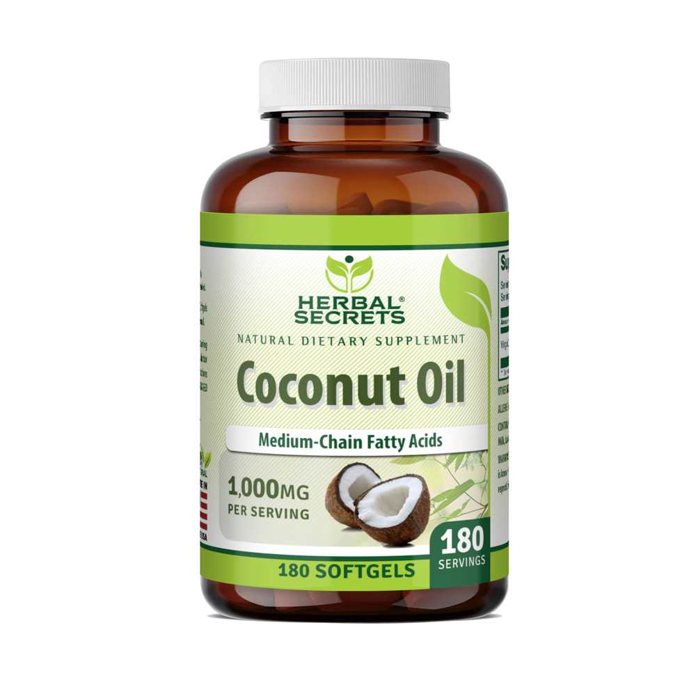 Herbal Secrets Virgin Coconut Oil 1000 Mg 180 Softgels