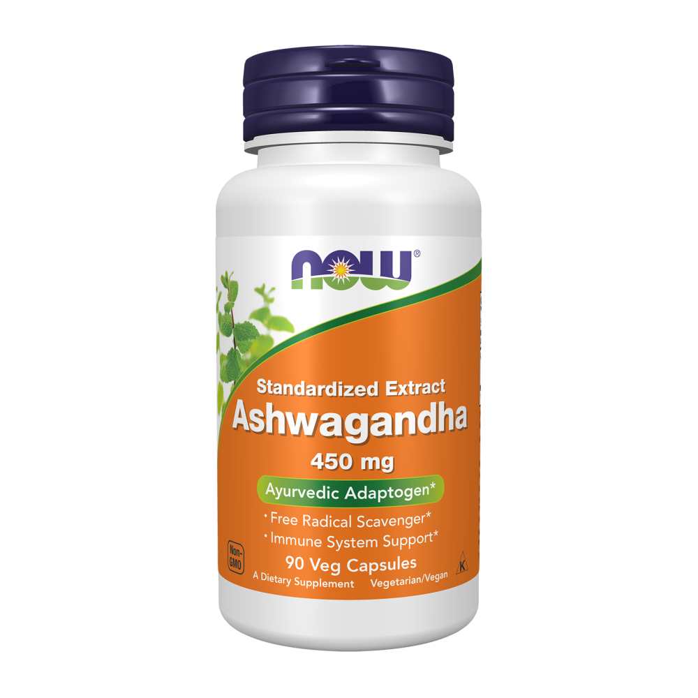 Now Foods Ashwagandha 450mg – Standardized Extract – Stress & Immune Support – 90 Veg Capsules