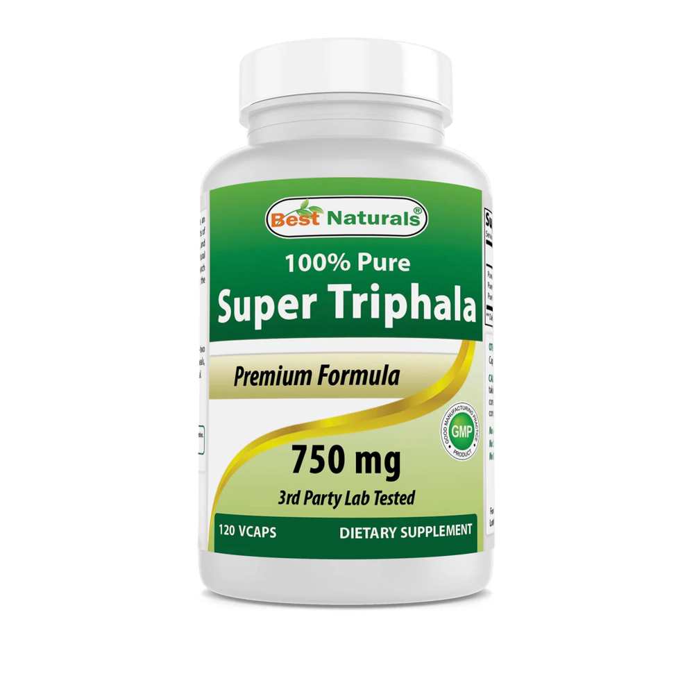 Best Naturals Triphala 750 mg 120 Vegetarian Capsules