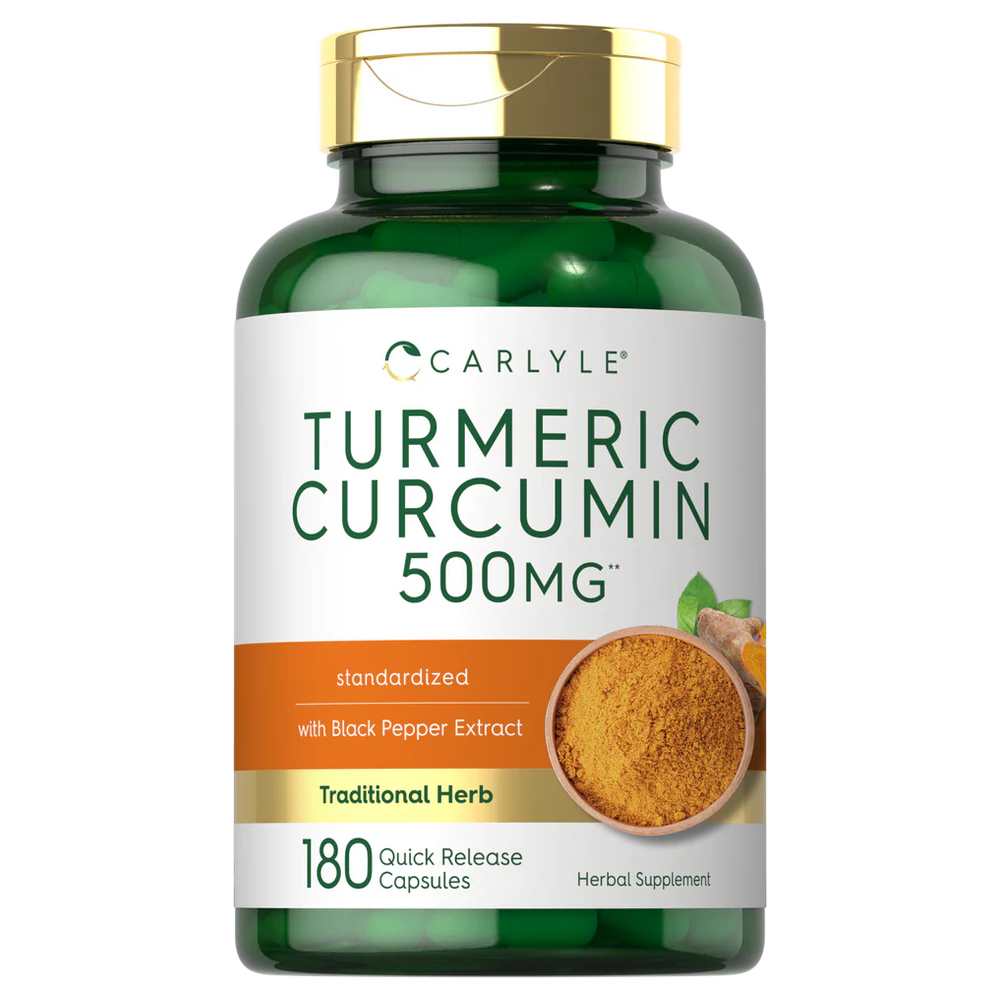 Carlyle Nutritionals Turmeric Curcumin with Bioperine | 180 Capsules