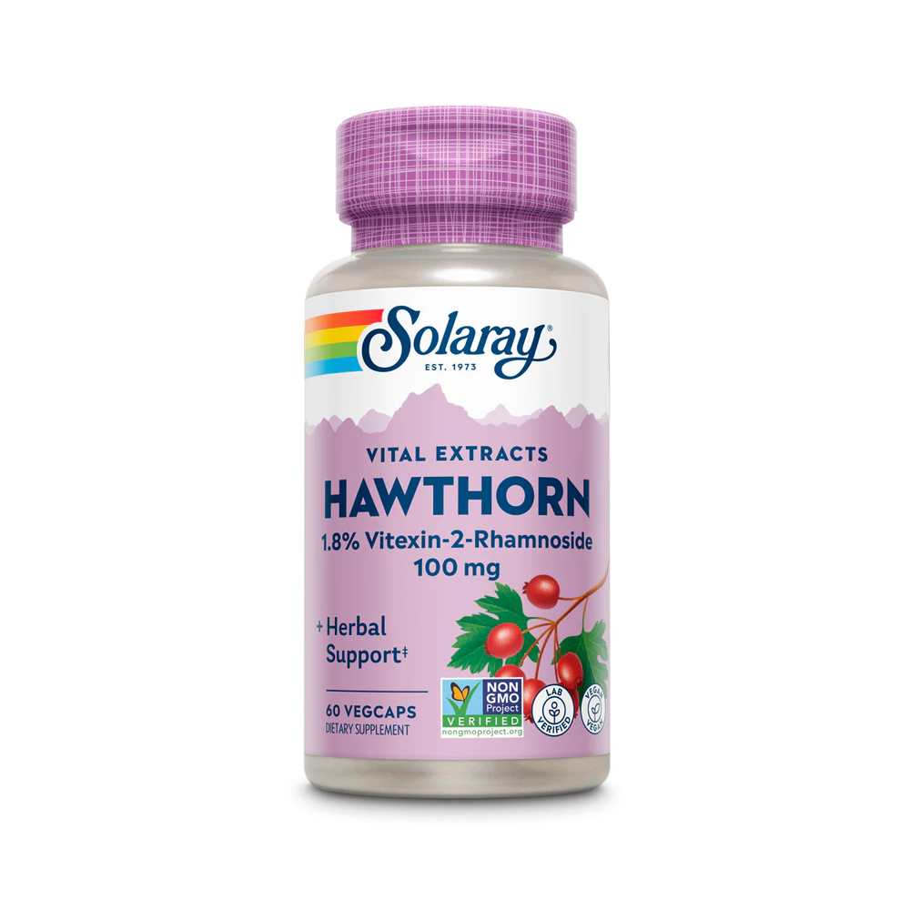 Solaray Hawthorn Aerial Extract 100mg 60 Caps