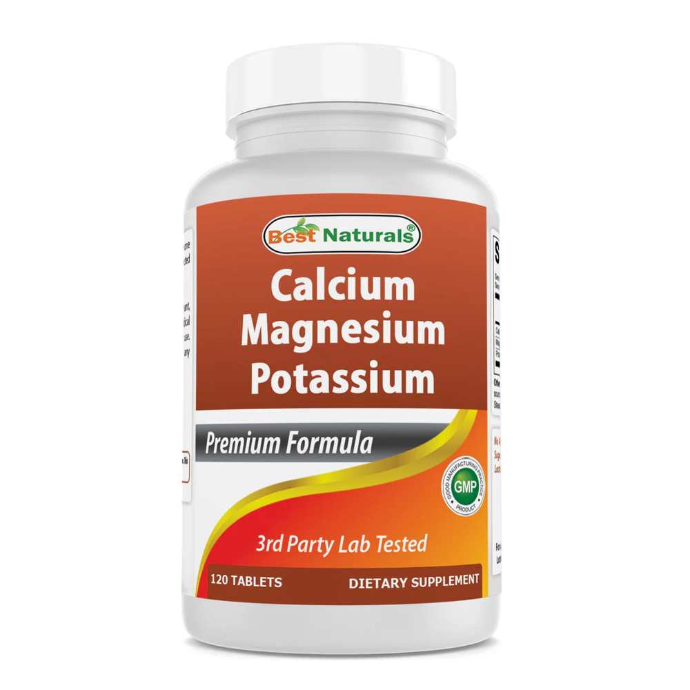 Best Naturals Calcium Magnesium Potassium - 120 Tablets