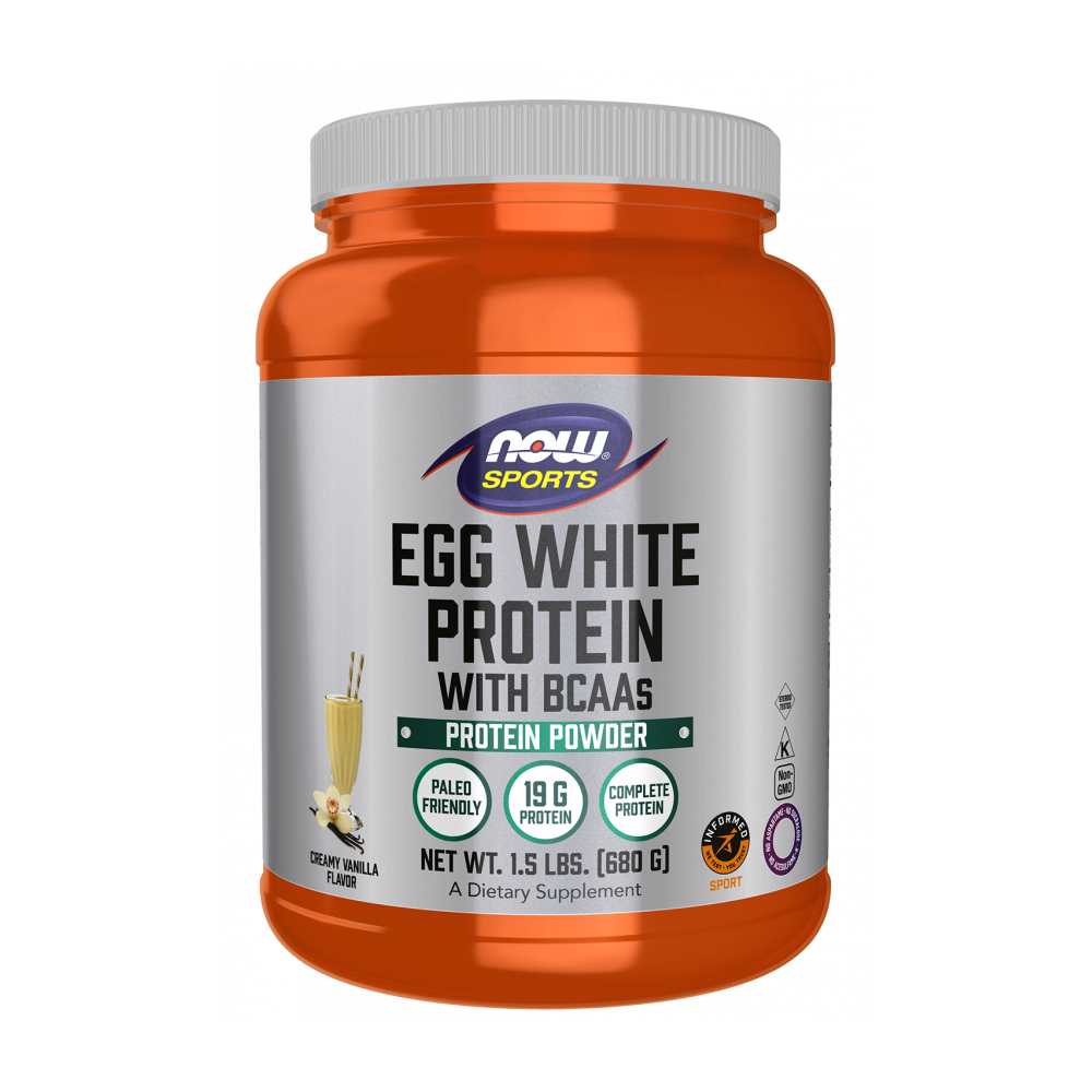 Now Sports Egg White Protein, Creamy Vanilla Powder – Pure Egg White Protein – 680 G