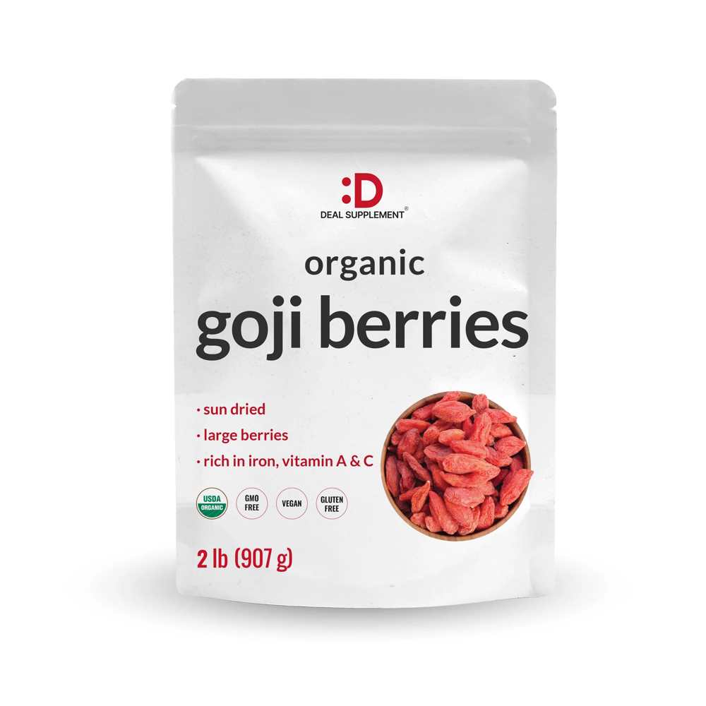 Deal Supplement Sun Dried Organic Goji Berries, 2lbs