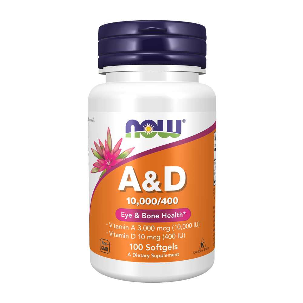 Now Foods A&d Vitamins – 10,000 Iu a & 400 Iu D – Eye & Bone Health – 100 Softgels
