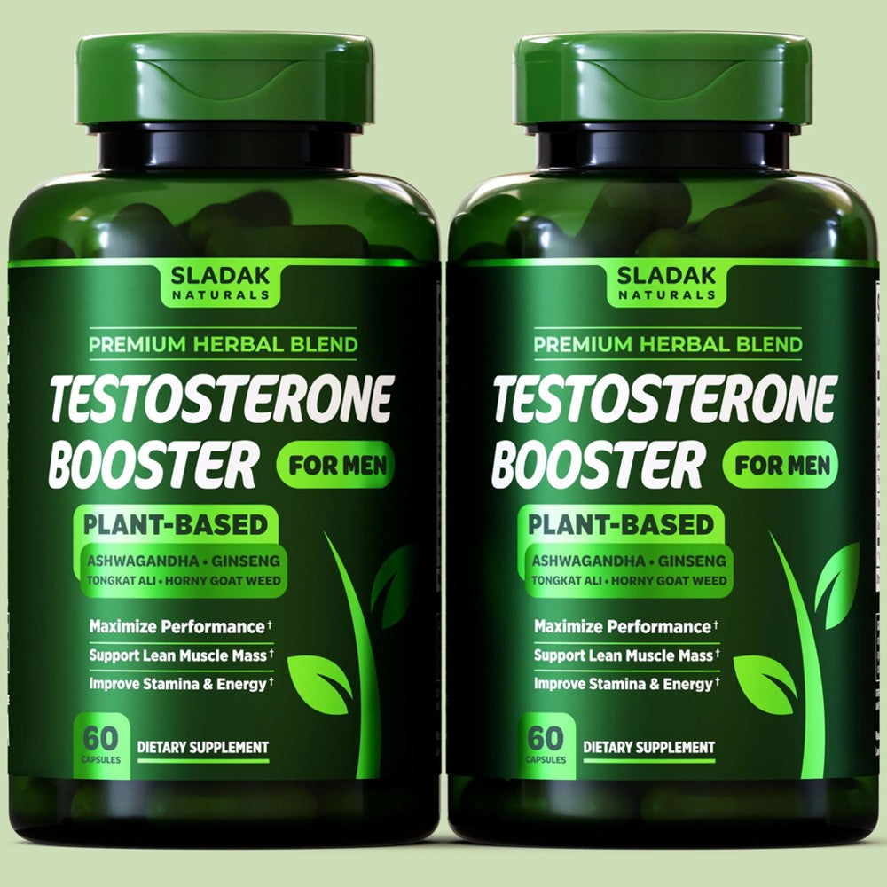 SLADAK NATURALS Testosterone Booster for Men – Supports Energy, Stamina & Lean Muscle