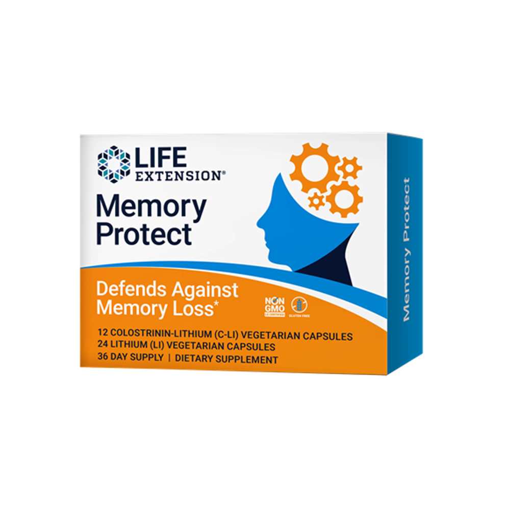 Life Extension Memory Protect 12 Colostrinin-Lithium (c-Li) 24 Lithium (li) Capsules