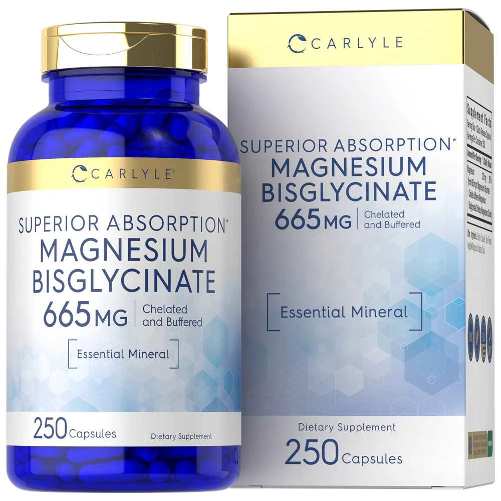 Carlyle Nutritionals Magnesium Bisglycinate 665mg | 250 Capsules