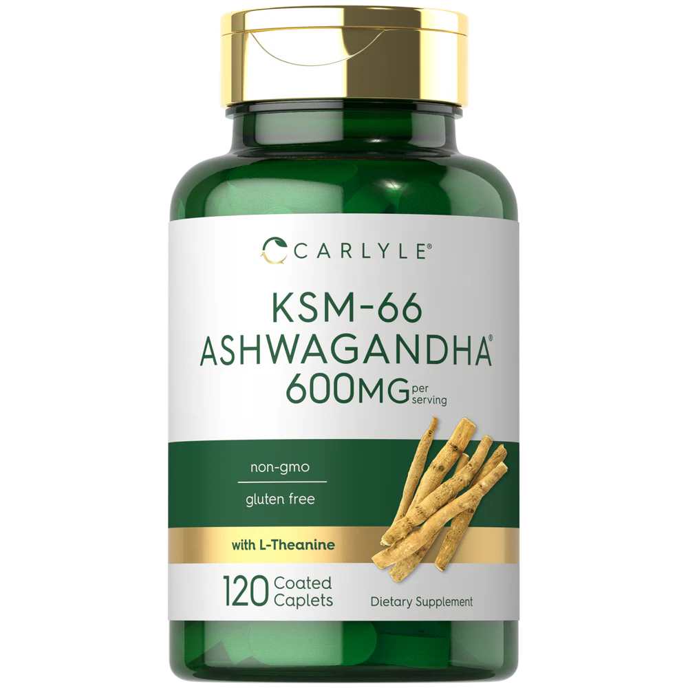 Carlyle Nutritionals KSM-66 Ashwagandha Root Extract 600mg 120 Caplets