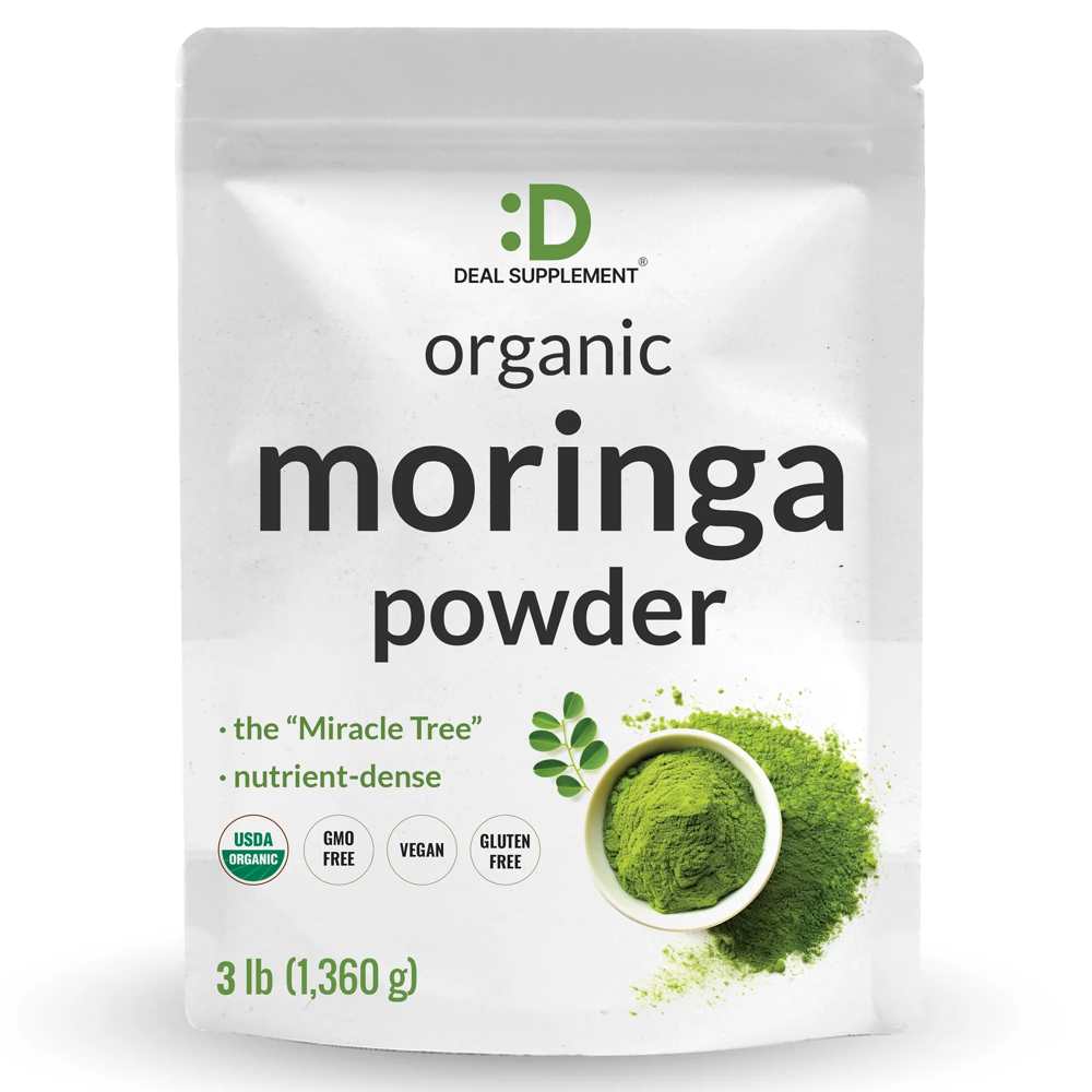 Deal Supplement Organic Moringa Leaf Powder, 3 Pounds