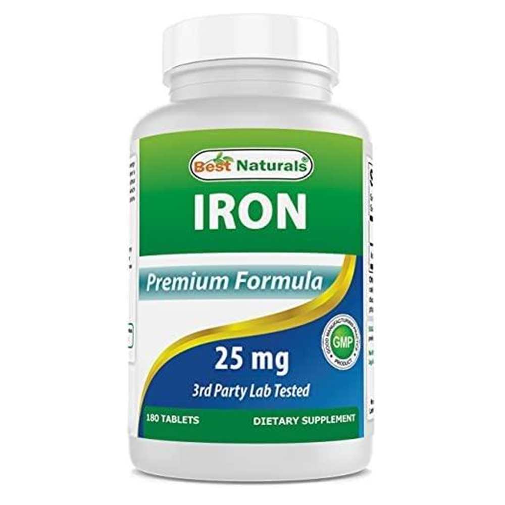 Best Naturals Iron Supplement 25mg - 180 Tablets