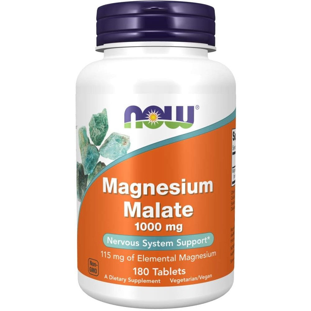 NOW Magnesium Malate 1000mg - Nervous System & Energy Support