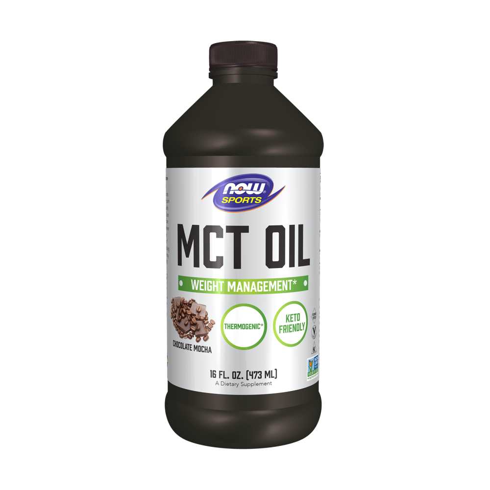 Now Sports Mct Oil – Chocolate Mocha Flavor – Liquid Supplement – 473 ml