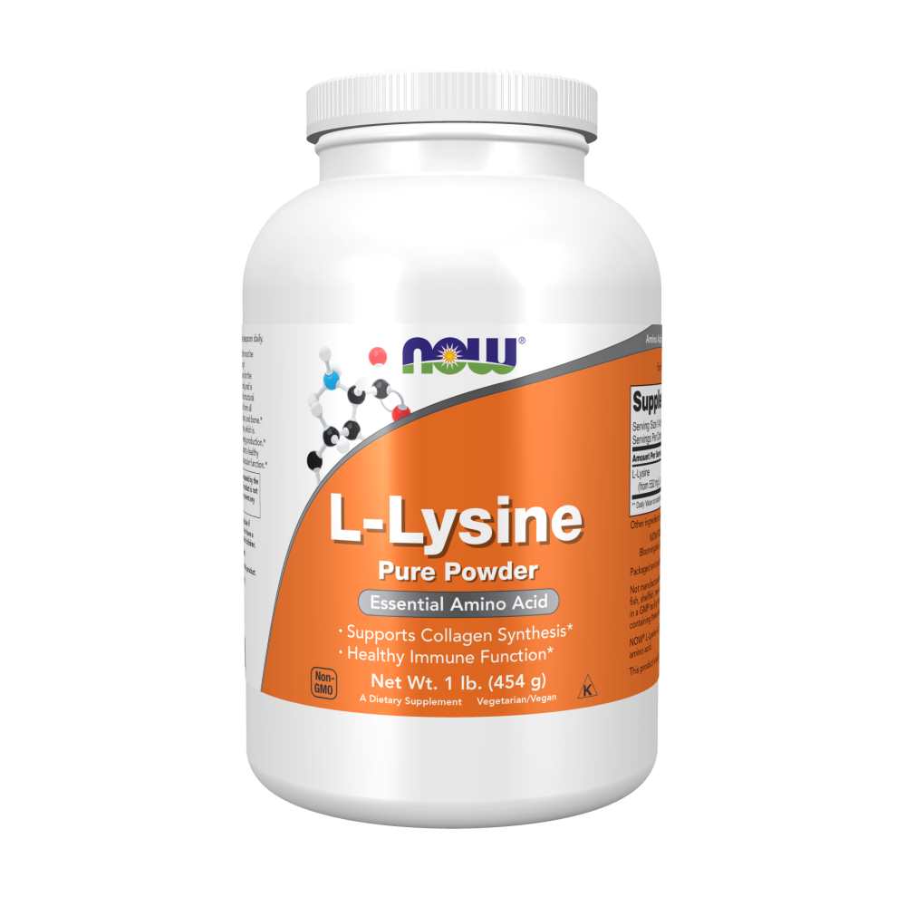 Now Foods L-Lysine Powder – Immune Support & Collagen Synthesis – 454g
