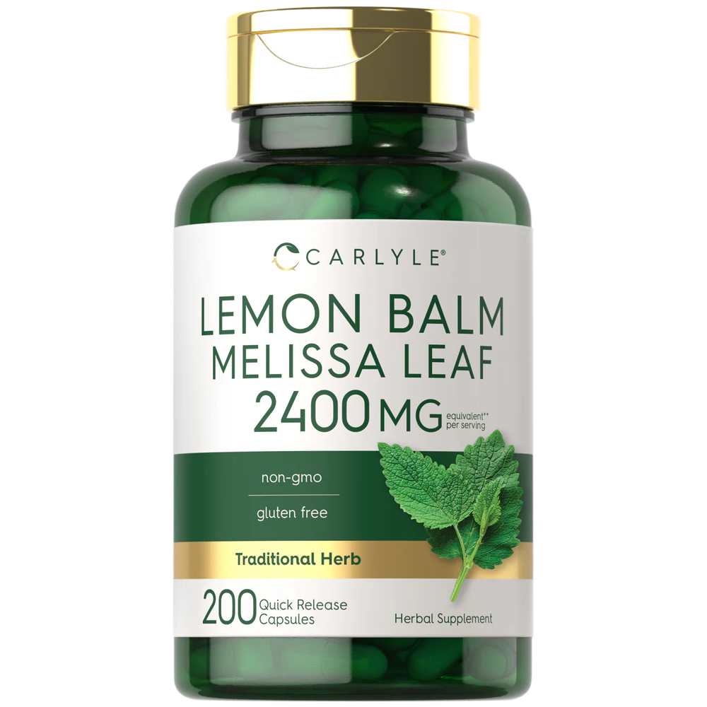 Carlyle Nutritionals Lemon Balm Melissa Leaf 2400mg per serving | 200 Capsules