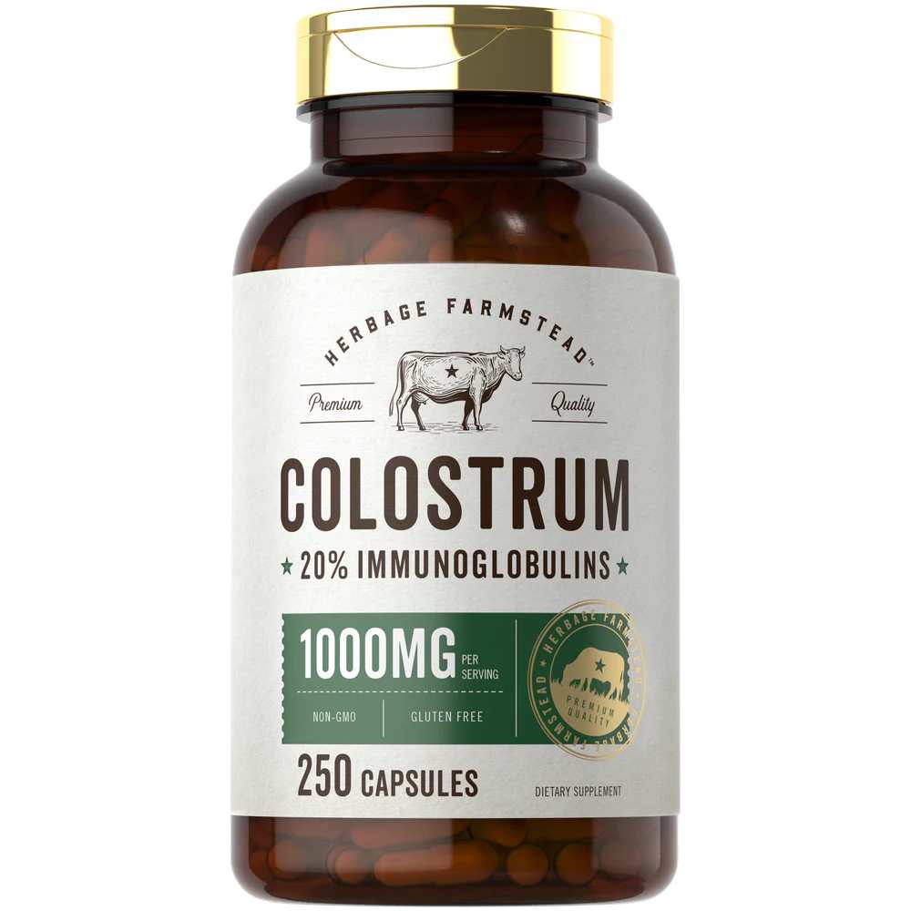 Herbage Farmstead Colostrum 1000mg per serving | 250 Capsules