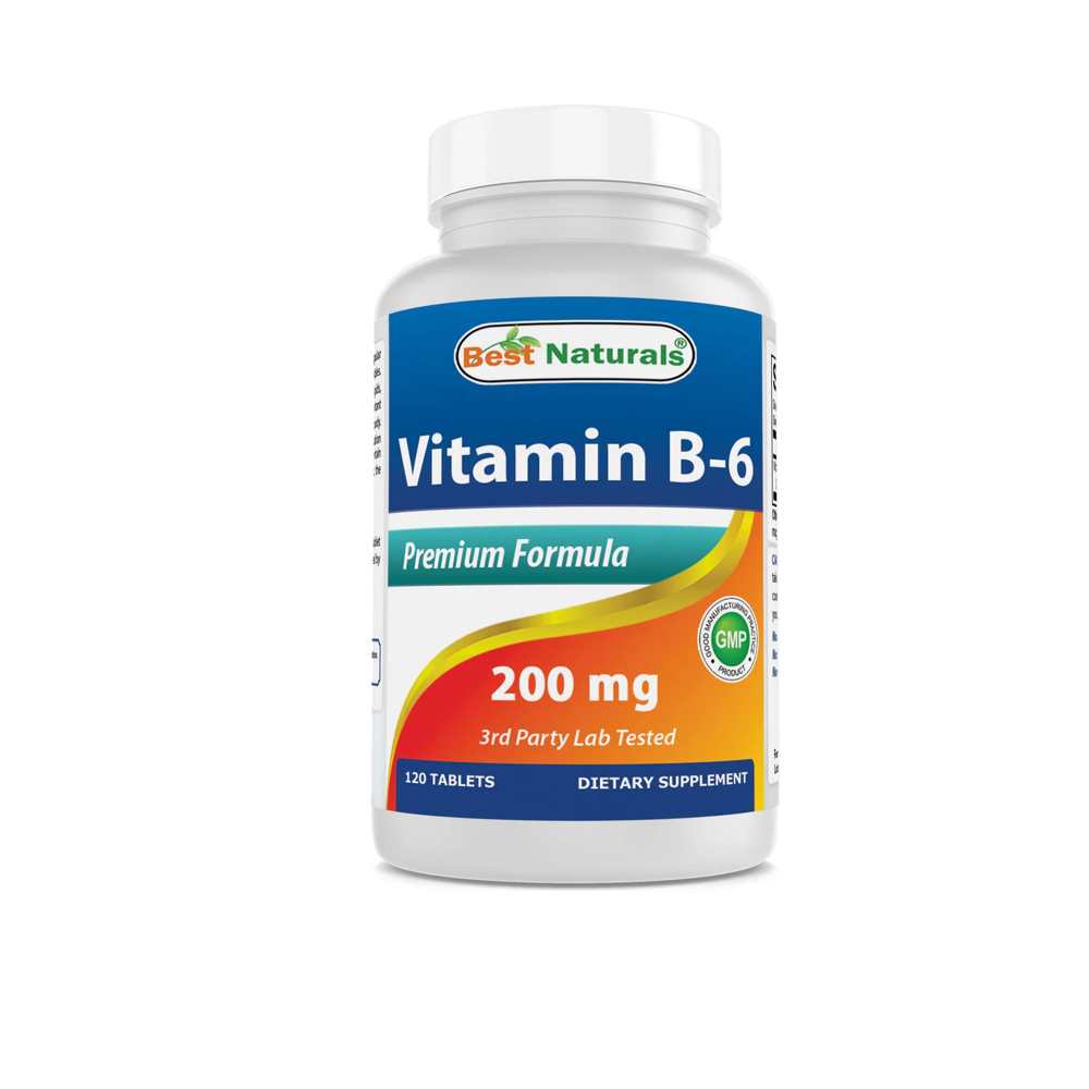 Best Naturals Vitamin B6 200mg for Adults, 120 Tablets