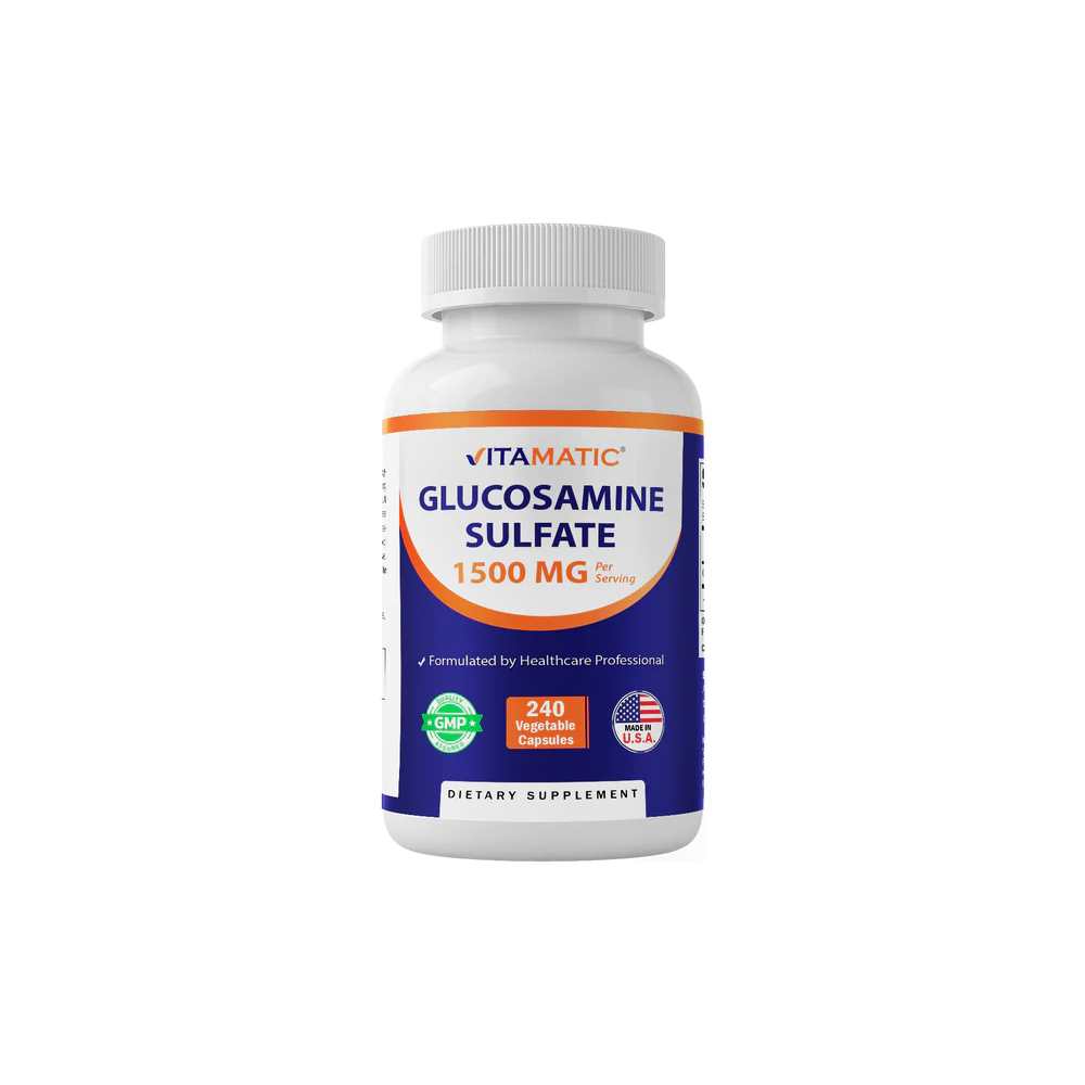 Vitamatic Glucosamine Sulfate Supplement, 1500mg, 240 Capsules
