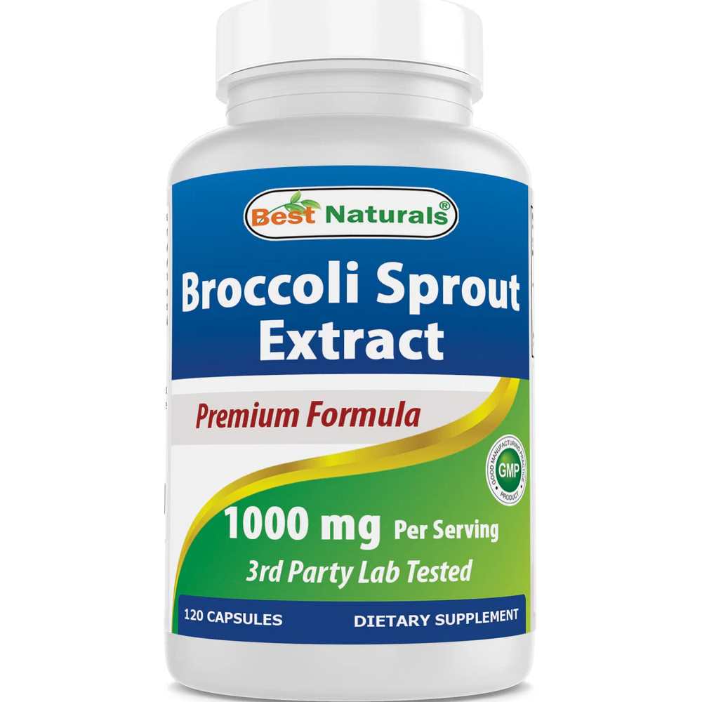 Best Naturals Broccoli Sprout Extract 1000 mg 120 Capsules