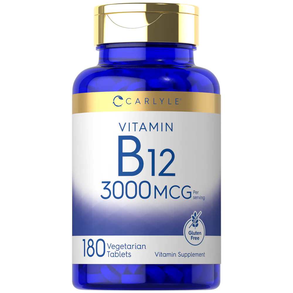Carlyle Nutritionals Vitamin B-12 3000mcg per serving | 180 Tablets
