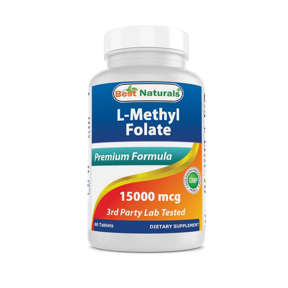 Best Naturals Methyl Folate 15000 mcg 60 Tablets