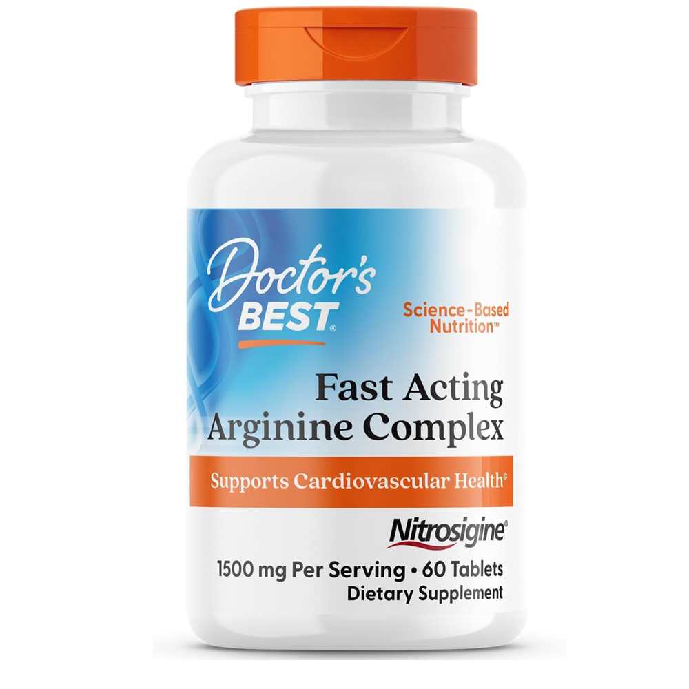 Doctor's Best Fast Acting Arginine Complex, 1500 Mg per Serving, 60 Tablets
