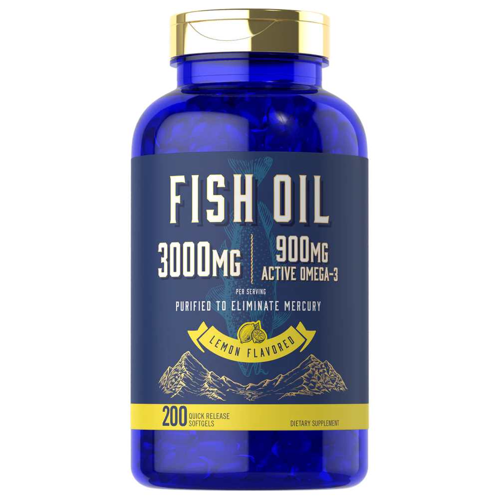 Carlyle Nutritionals Fish Oil 3000mg with Omega-3 900mg per serving | 200 Softgels
