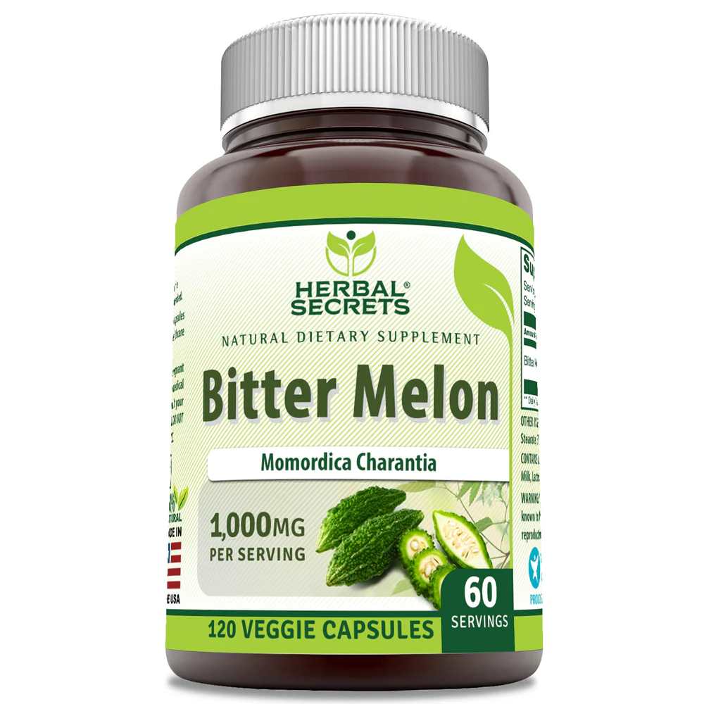 Herbal Secrets Bitter Melon 1000 Mg per Serving 120 Veggie Capsules