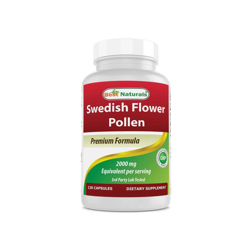 Best Naturals Swedish Flower Pollen 2000 mg Equivalent Per Serving- 120 Capsule