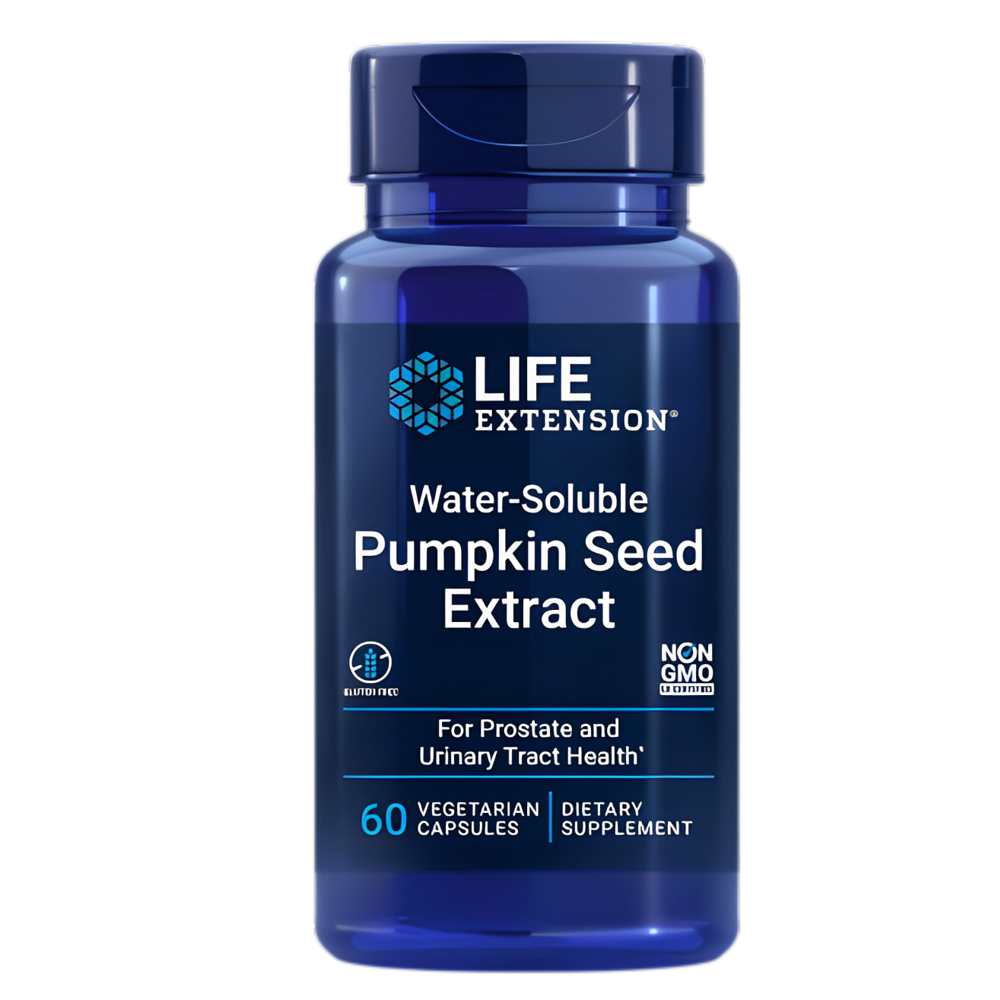 Life Extension Water-Soluble Pumpkin Seed Extract, Non-GMO, Prostate & Urinary Tract Health, 60 Vegetarian Capsules
